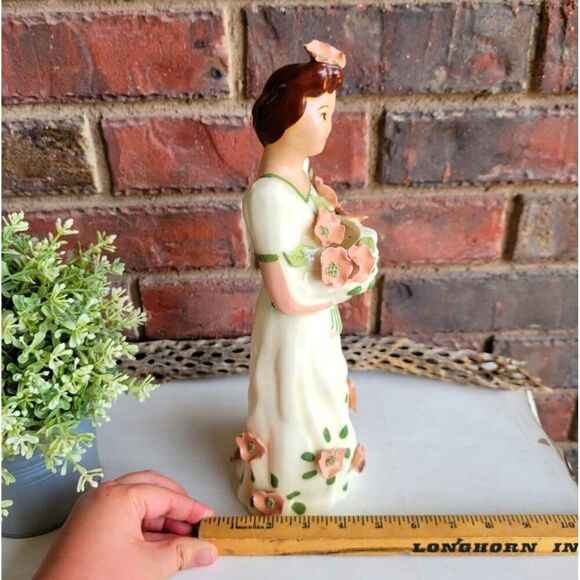 Vintage Beautiful & Rare Tall California Pottery Elegant Lady Bouquet Vase - Picture 10 of 12